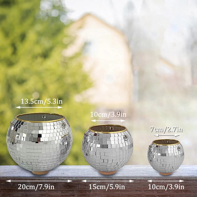 Home Plant Decor - Bohemian Style Hanging Disco Ball Flower Pot